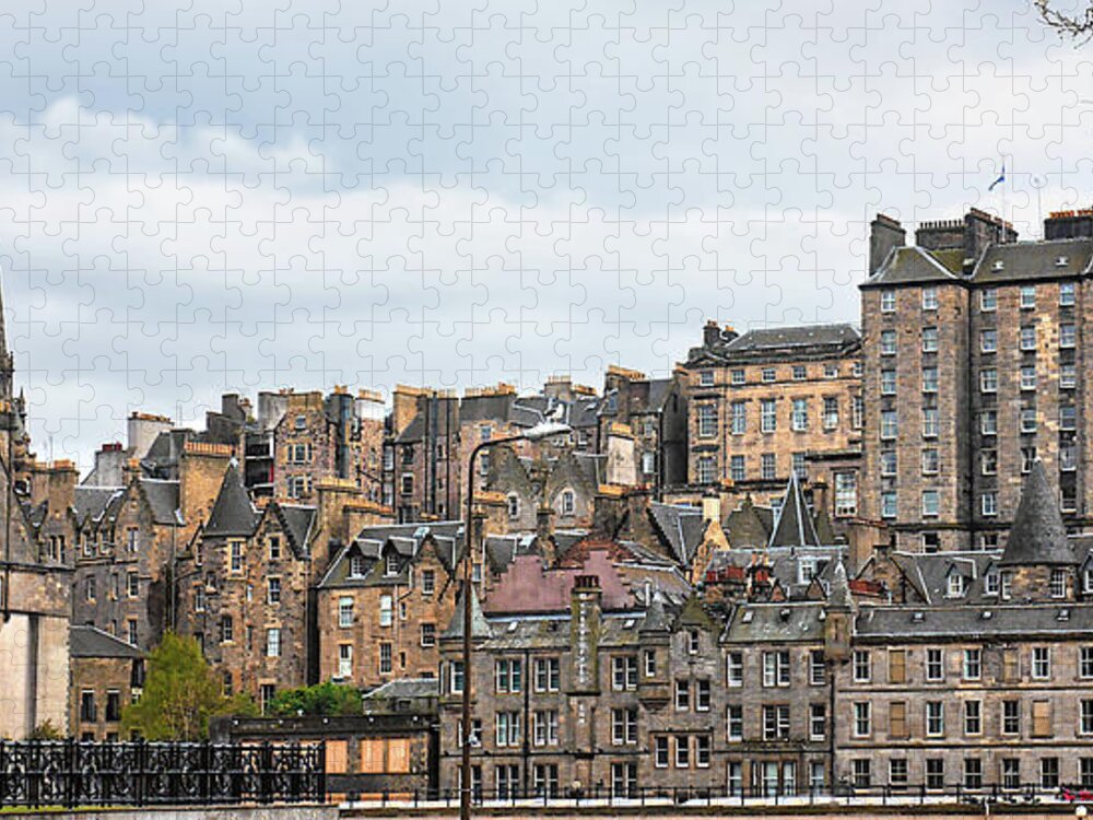 Scotland Jigsaw Puzzle featuring the photograph Hilly Skyline of Edinburgh by Lexa Harpell