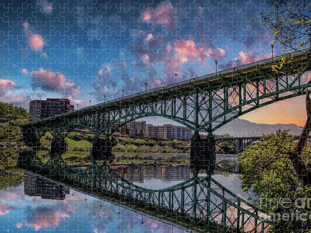 Bridge Jigsaw Puzzle featuring the photograph Historic Gay Street Bridge at Knoxville by Shelia Hunt