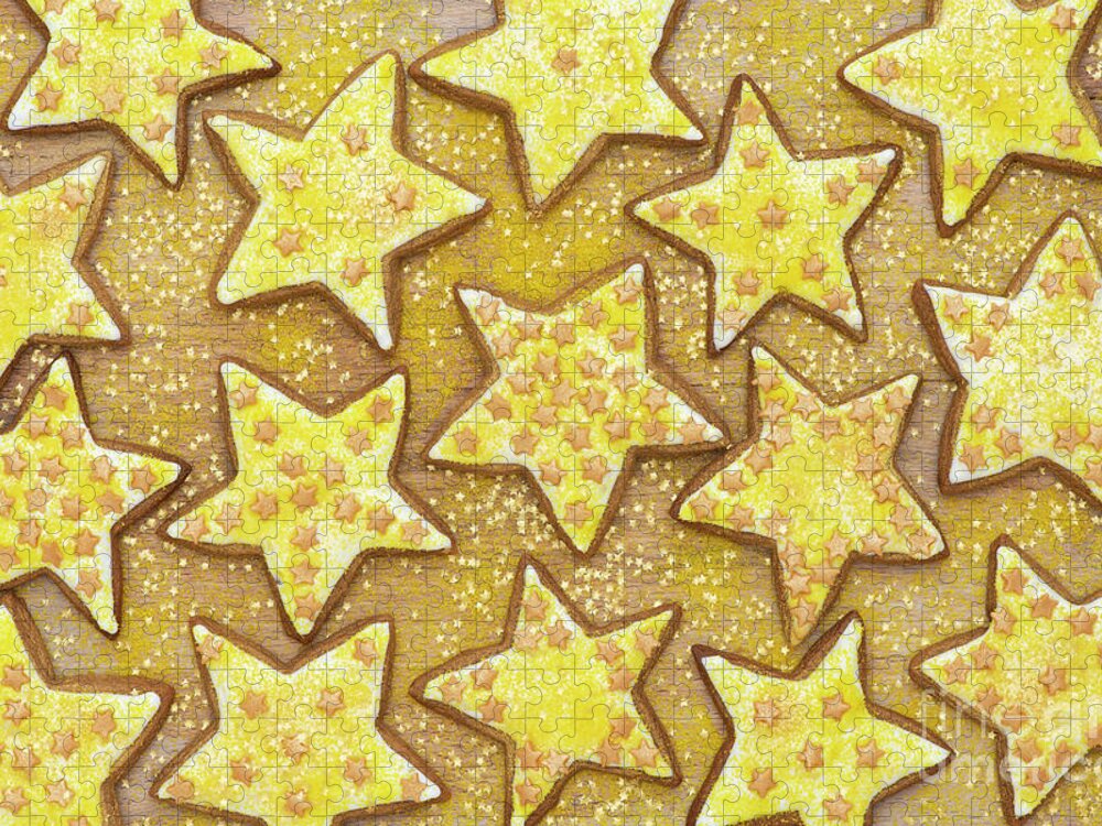 Christmas Cookies Jigsaw Puzzle featuring the photograph Homemade Christmas Star Biscuits by Tim Gainey