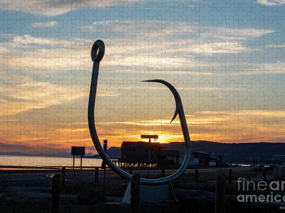 Natanson Jigsaw Puzzle featuring the photograph Homer Hook Sunset 2 by Steven Natanson