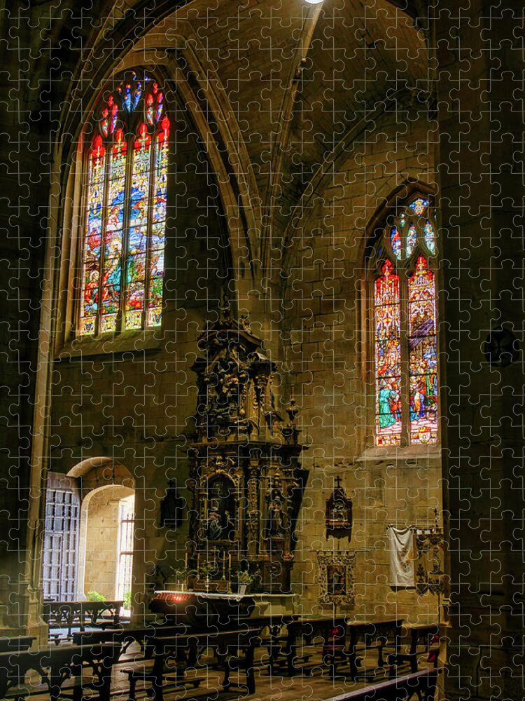 Hondarribia Jigsaw Puzzle featuring the photograph Hondarribia Church by Micah Offman