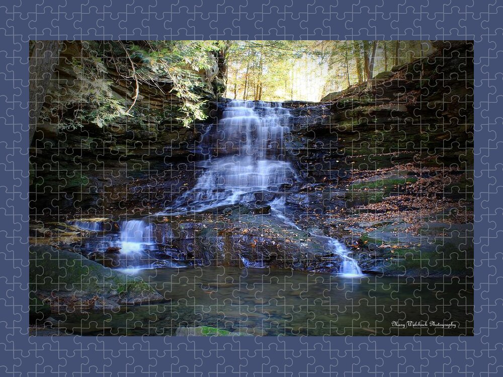 Nature Jigsaw Puzzle featuring the photograph Honey Run Falls by Mary Walchuck