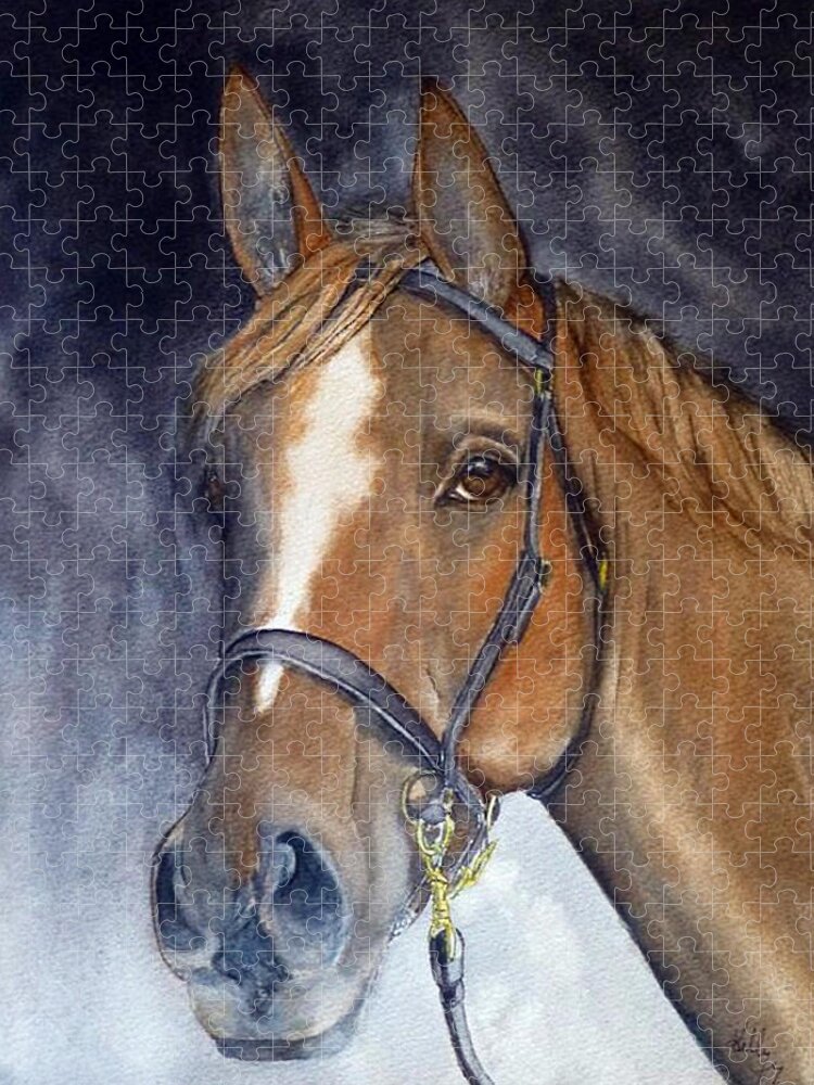 Horse Jigsaw Puzzle featuring the painting Horses Beauty by Kelly Mills