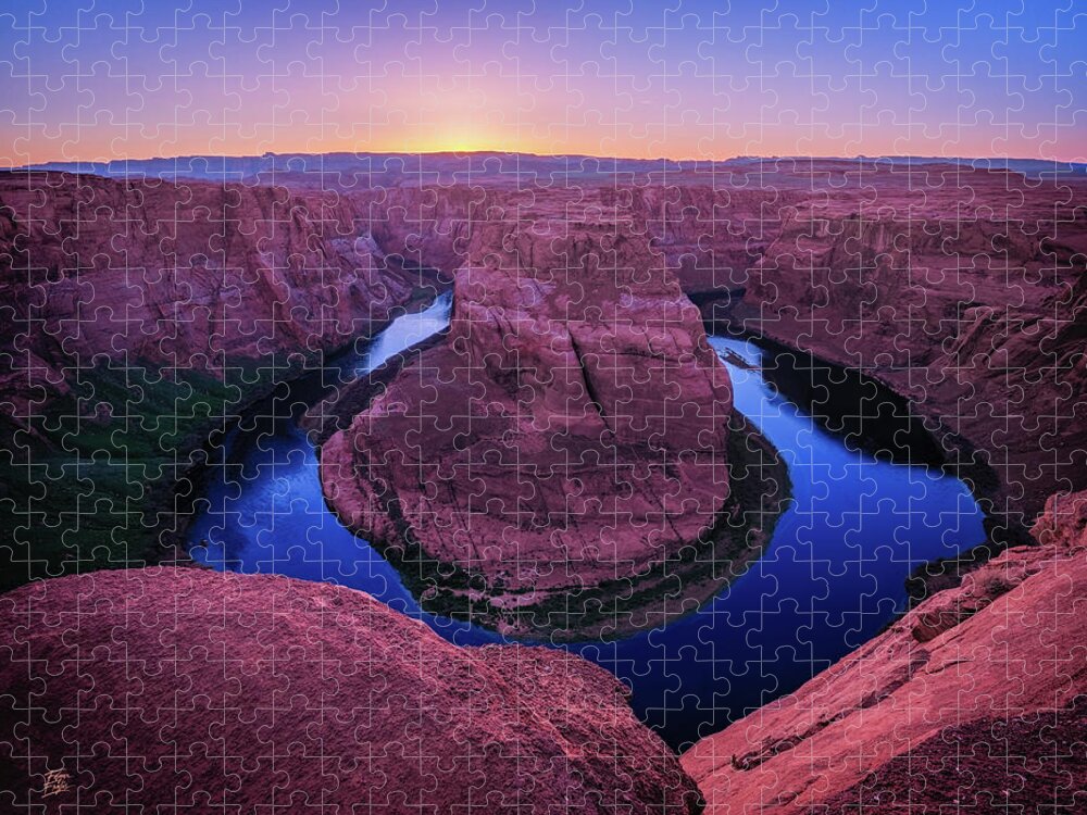 2018 Jigsaw Puzzle featuring the photograph Horseshoe Bend by Edgars Erglis