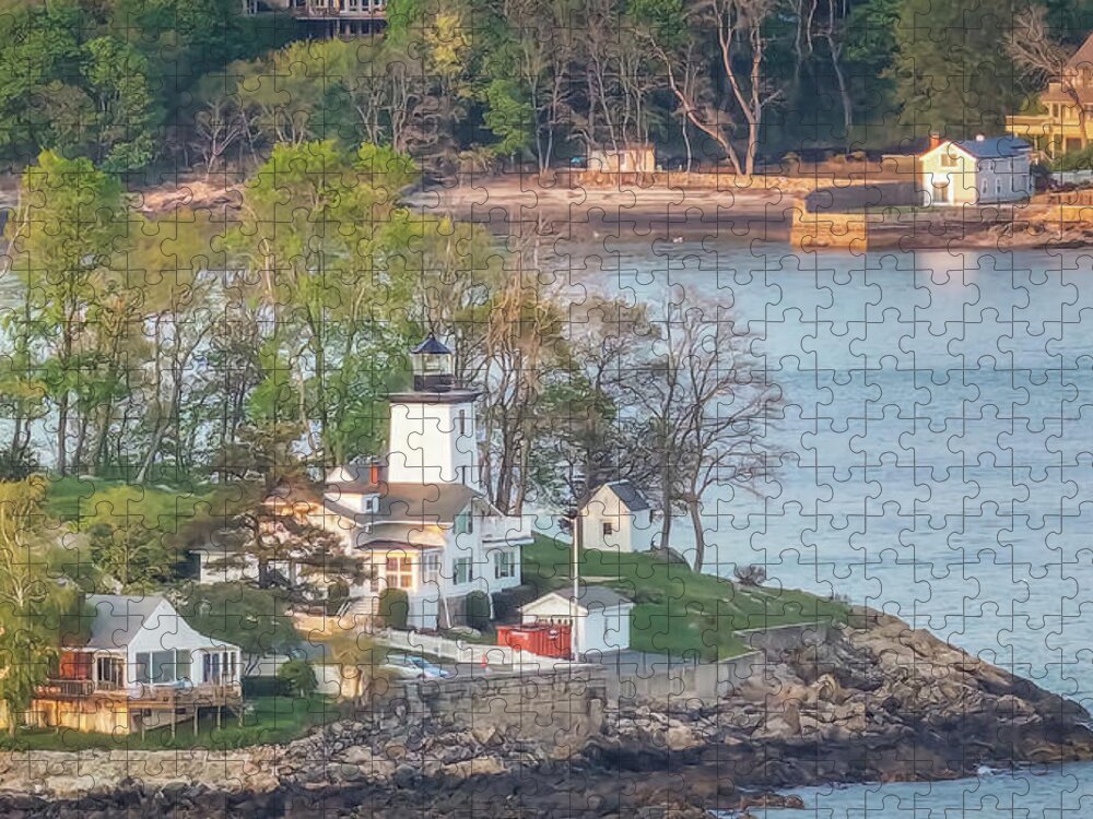 Beverly Ma Jigsaw Puzzle featuring the photograph Hospital Point Lighthouse on Beverly Harbor by Jeff Folger