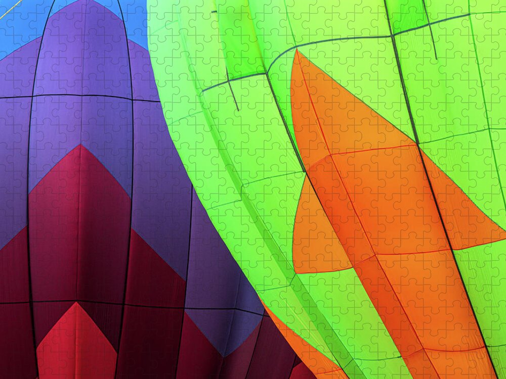 New Jersey Jigsaw Puzzle featuring the photograph Hot Air Balloons Up Close by Kristia Adams