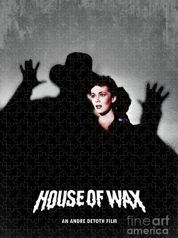 Movie Poster Jigsaw Puzzle featuring the digital art House Of Wax by Bo Kev