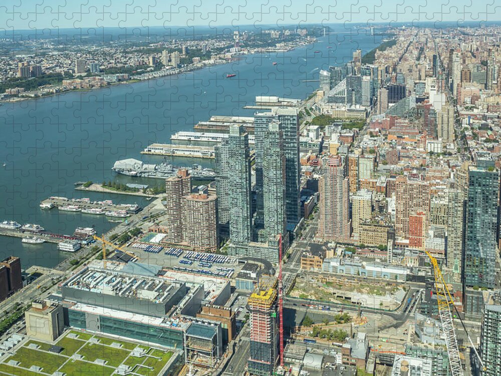 Manhattan Jigsaw Puzzle featuring the photograph Hudson River Upper West Side by Cate Franklyn