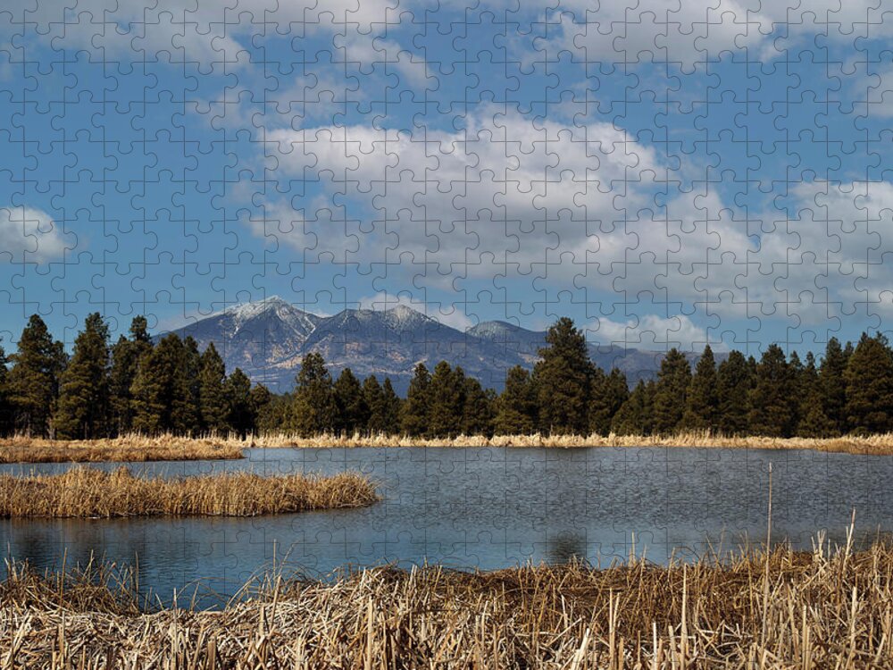 Arizona Jigsaw Puzzle featuring the photograph Humphrey's Peak in Spring by Laura Putman