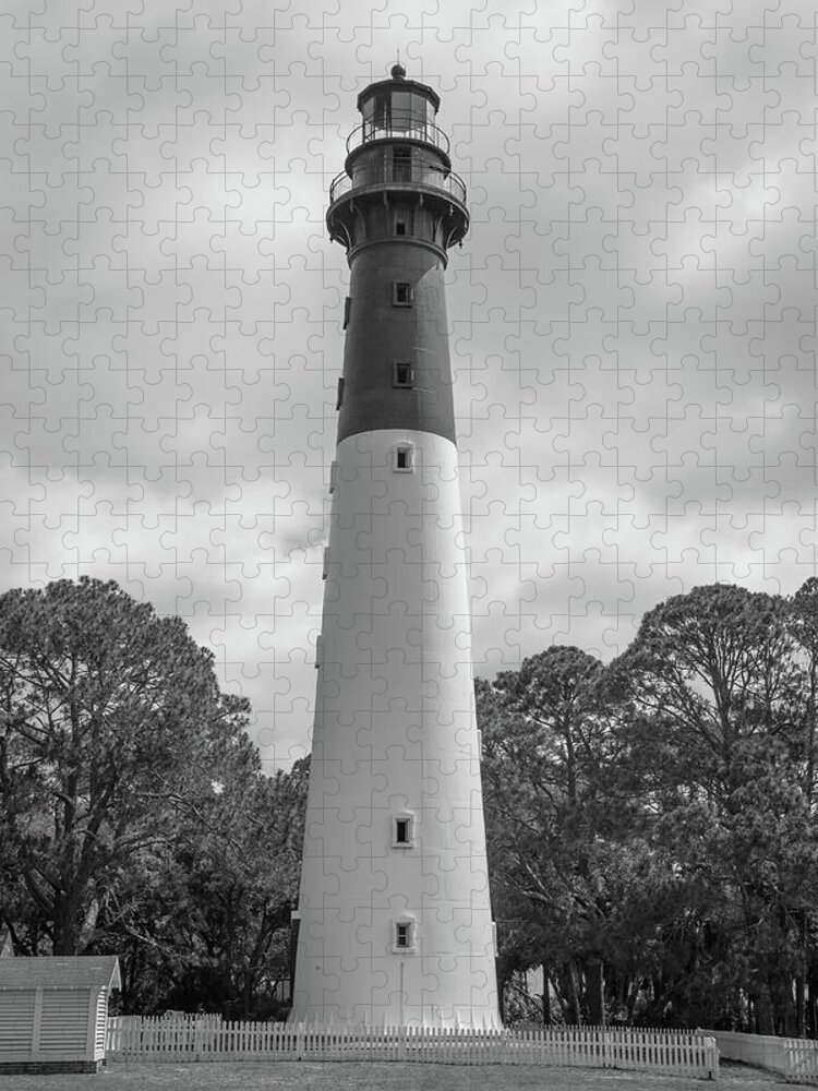 Lighthouse Jigsaw Puzzle featuring the photograph Hunting Island Lighthouse 4 by Cindy Robinson