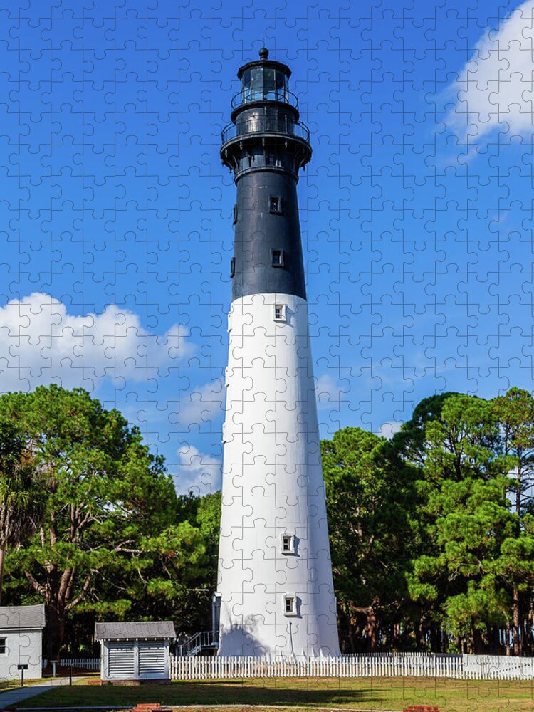 2016 Jigsaw Puzzle featuring the photograph Hunting Island State Park Lighthouse by Charles Hite