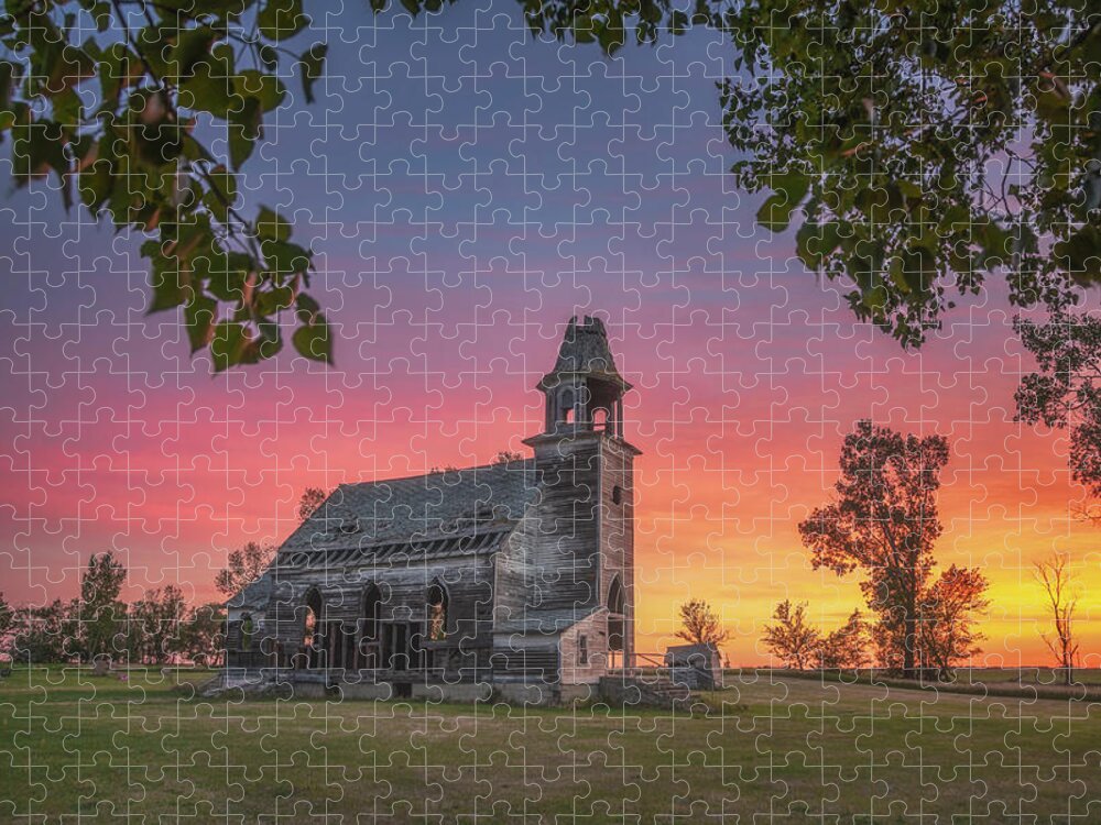 Church Jigsaw Puzzle featuring the photograph Hurricane Lake Sunrise by Darren White