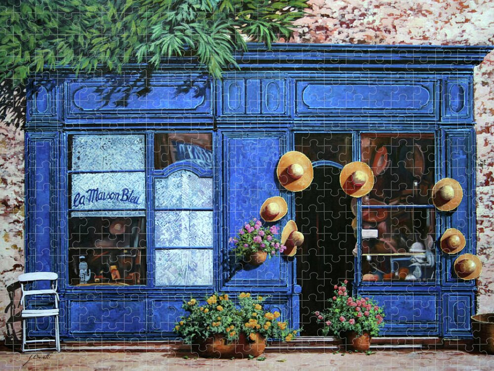 Shop Jigsaw Puzzle featuring the painting I Cappelli Gialli by Guido Borelli