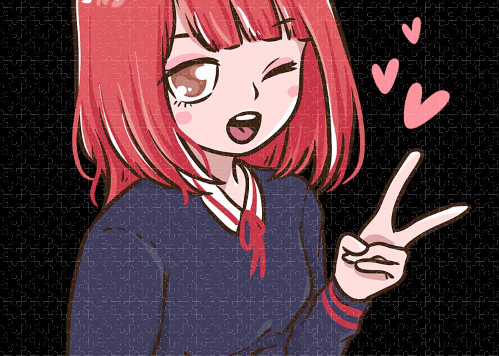 I Love Anime Cute Japanese Kawaii Anime Girl