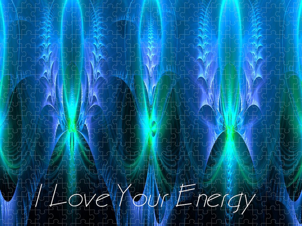 Fractal Jigsaw Puzzle featuring the digital art I Love Your Energy by Mary Ann Benoit