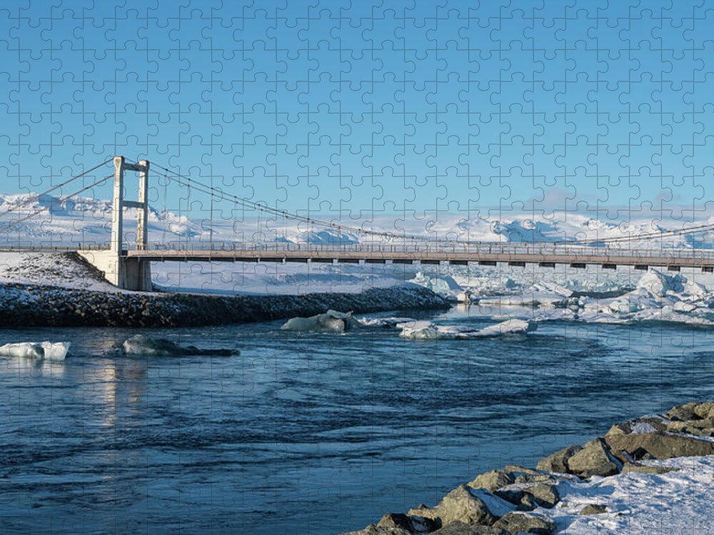 Iceland Jigsaw Puzzle featuring the photograph Iceland Jokusarlon Bridge by William Kennedy