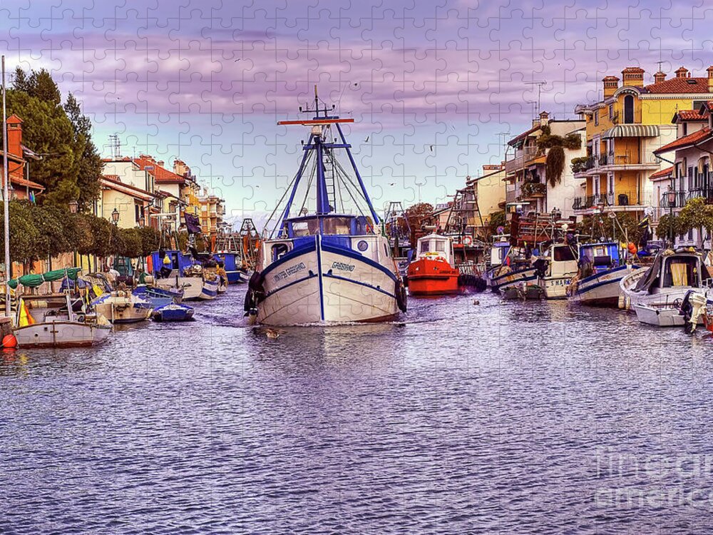 Boat Jigsaw Puzzle featuring the photograph Gabbiano - Grado - Italy by Paolo Signorini