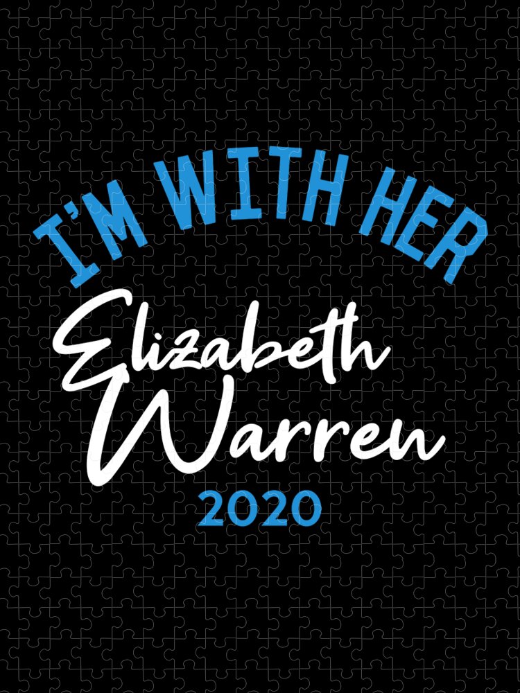 Election Jigsaw Puzzle featuring the digital art Im With Her Elizabeth Warren 2020 by Flippin Sweet Gear