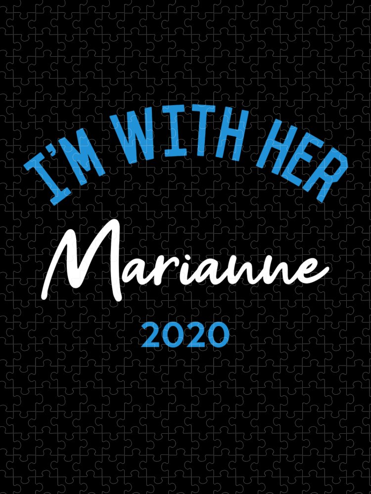 Election Jigsaw Puzzle featuring the digital art Im With Her Marianne Williamson For President 2020 by Flippin Sweet Gear