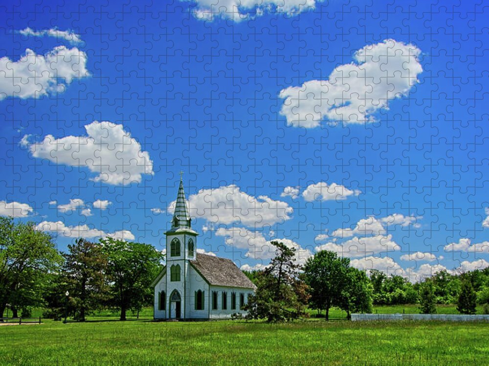 Stuhr Museum Jigsaw Puzzle featuring the photograph Immanuel Lutheran Church by Jeff White