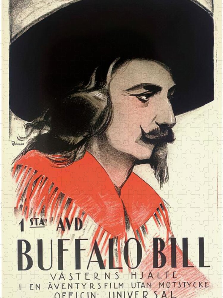 Rohman Jigsaw Puzzle featuring the mixed media ''In the Days of Buffalo Bill'', 1922 - art by Eric Rohman by Movie World Posters