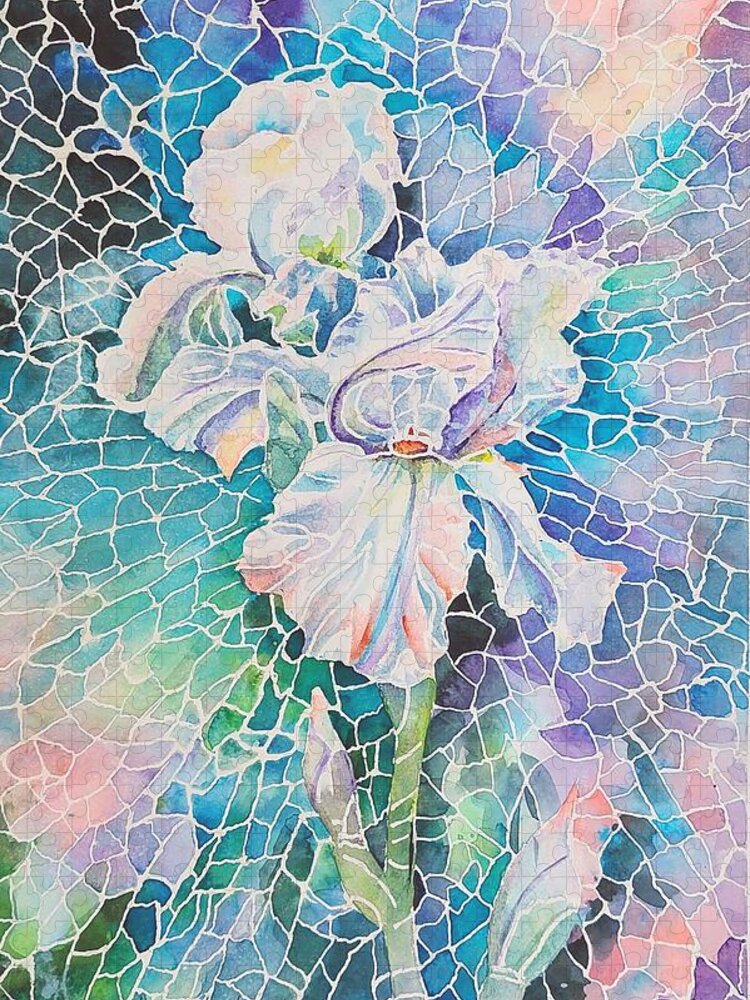 Iris Jigsaw Puzzle featuring the painting Indra's Iris by Amanda Amend