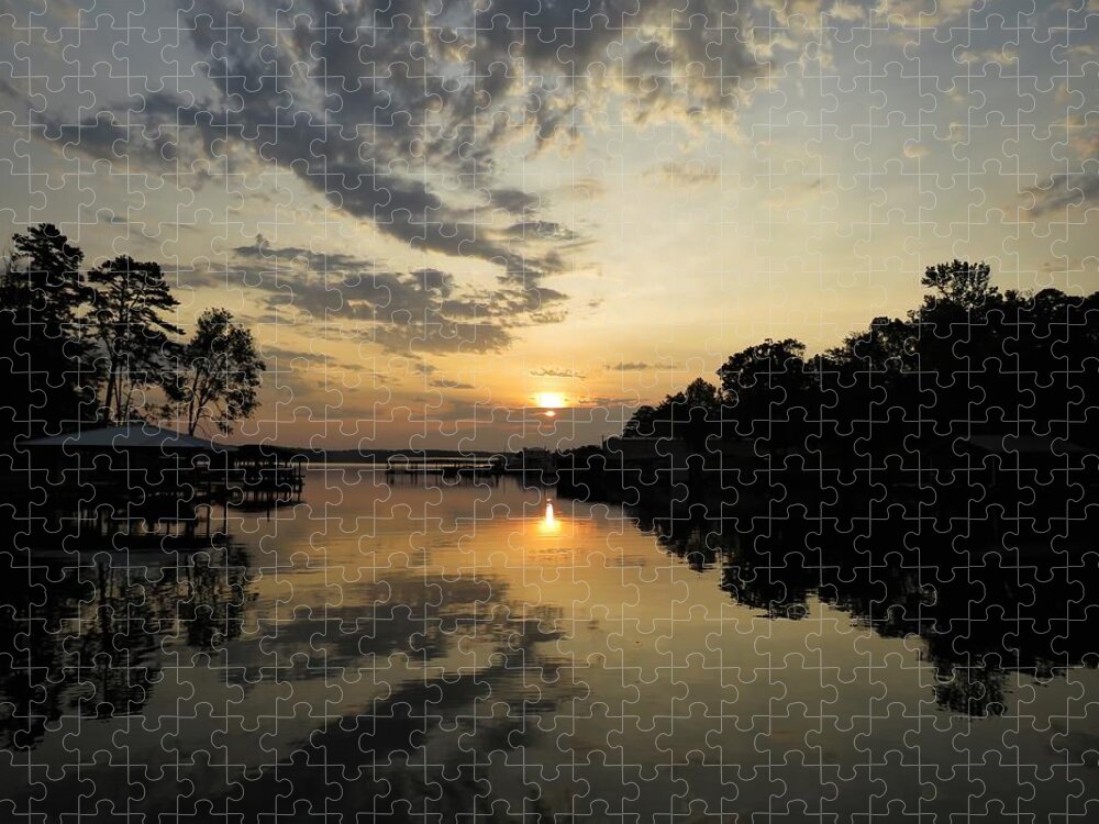 Sunrise Jigsaw Puzzle featuring the photograph Ink Cloud Attack Sunrise by Ed Williams