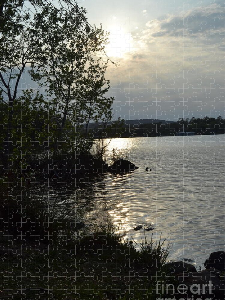 Texas State Park Photography Jigsaw Puzzle featuring the photograph Inks Lake Park Sunset by Expressions By Stephanie