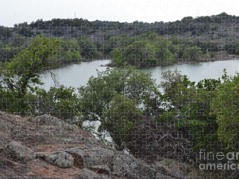 Texas State Park Photography Jigsaw Puzzle featuring the photograph Inks Lake Trail View by Expressions By Stephanie
