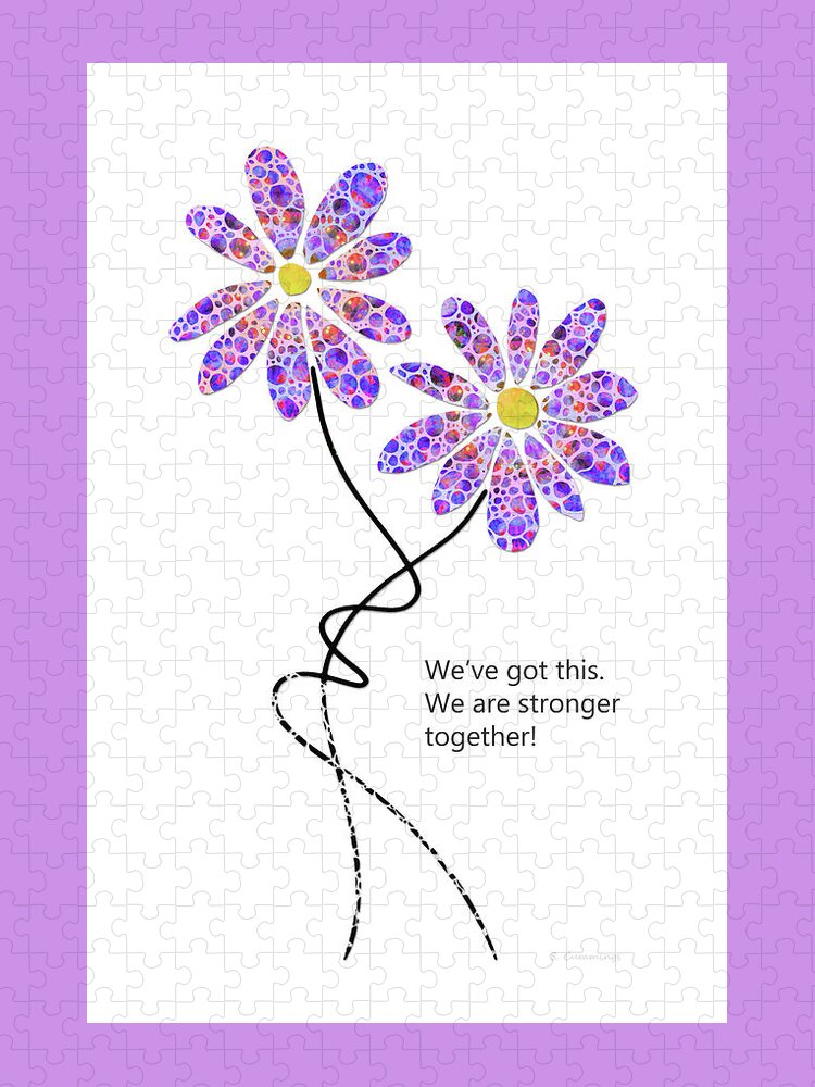 Inspirational Support Art - Stronger Together Jigsaw Puzzle