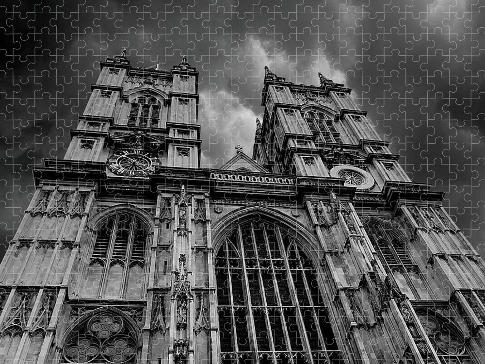 Church Jigsaw Puzzle featuring the photograph Intense Beauty in BW by Lee Darnell