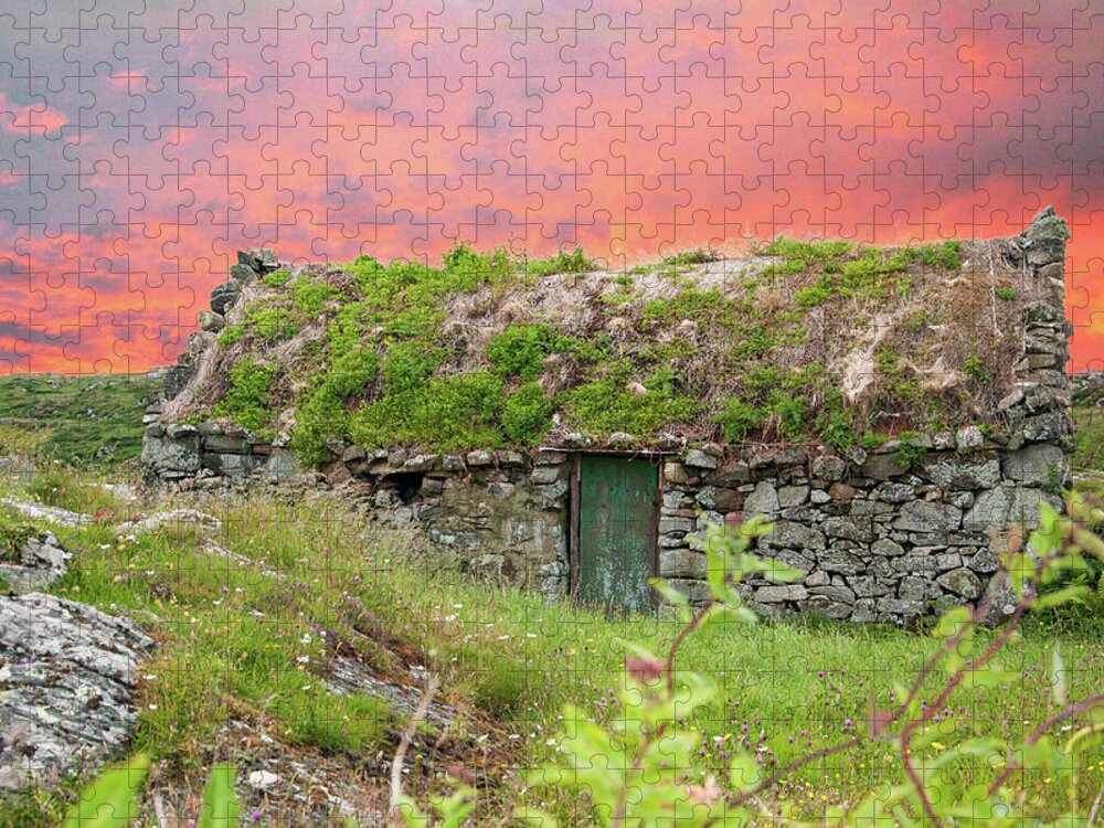 Cottage Jigsaw Puzzle featuring the photograph Irish Cottage by Rob Hemphill