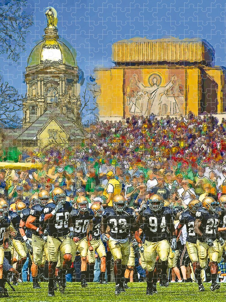 Irish Jigsaw Puzzle featuring the painting Irish Run to Victory 2021 by John Farr