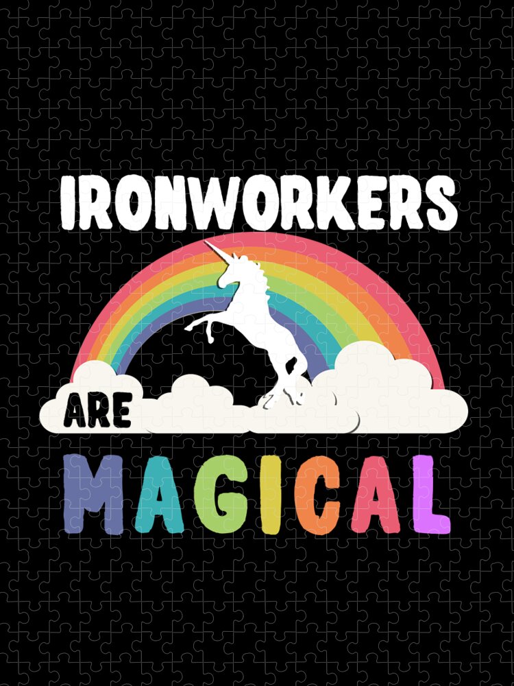 Funny Jigsaw Puzzle featuring the digital art Ironworkers Are Magical by Flippin Sweet Gear
