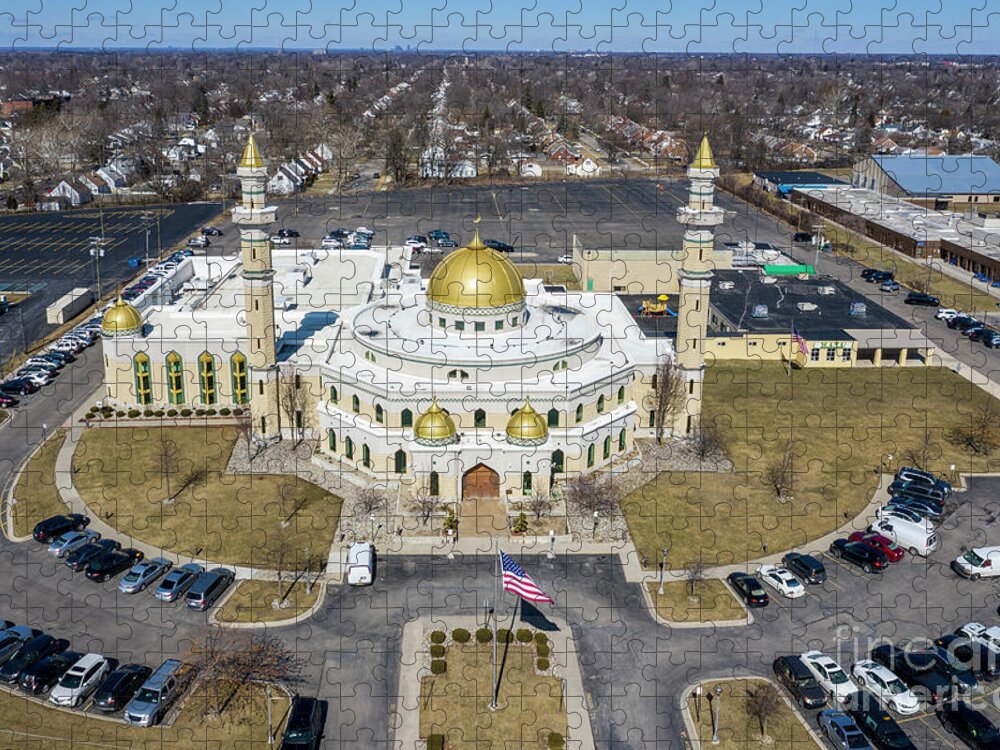 Mosque Jigsaw Puzzle featuring the photograph Islamic Center of America by Jim West