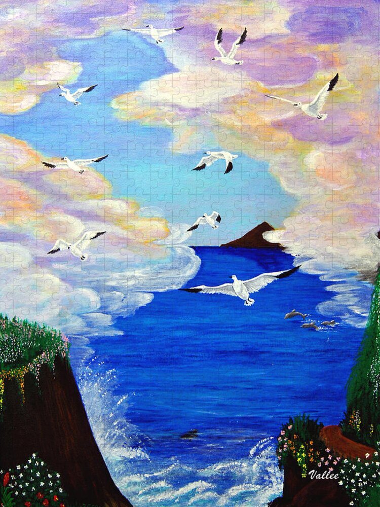 Hawaii Jigsaw Puzzle featuring the painting Island Dream by Vallee Johnson