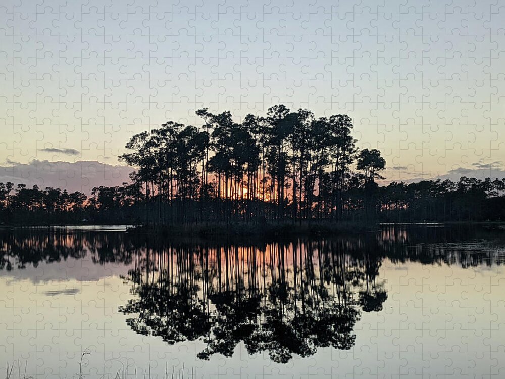 Island Jigsaw Puzzle featuring the photograph Island Sunset Reflection by Robert Banach