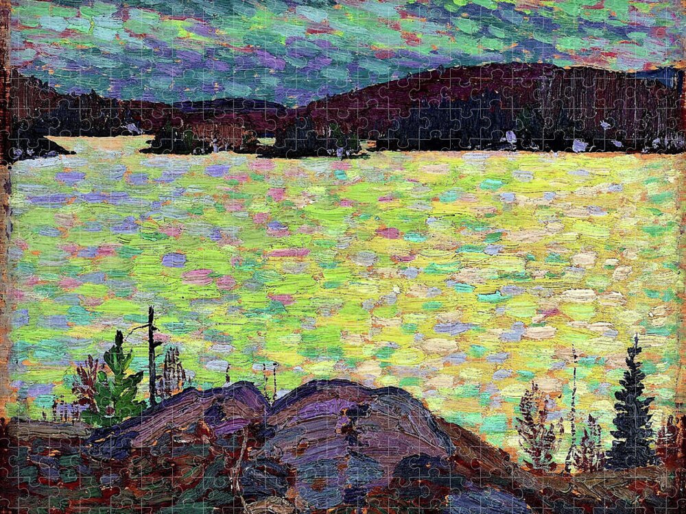 Tom Thomson Jigsaw Puzzle featuring the painting Islands, Canoe Lake - Digital Remastered Edition by Tom Thomson