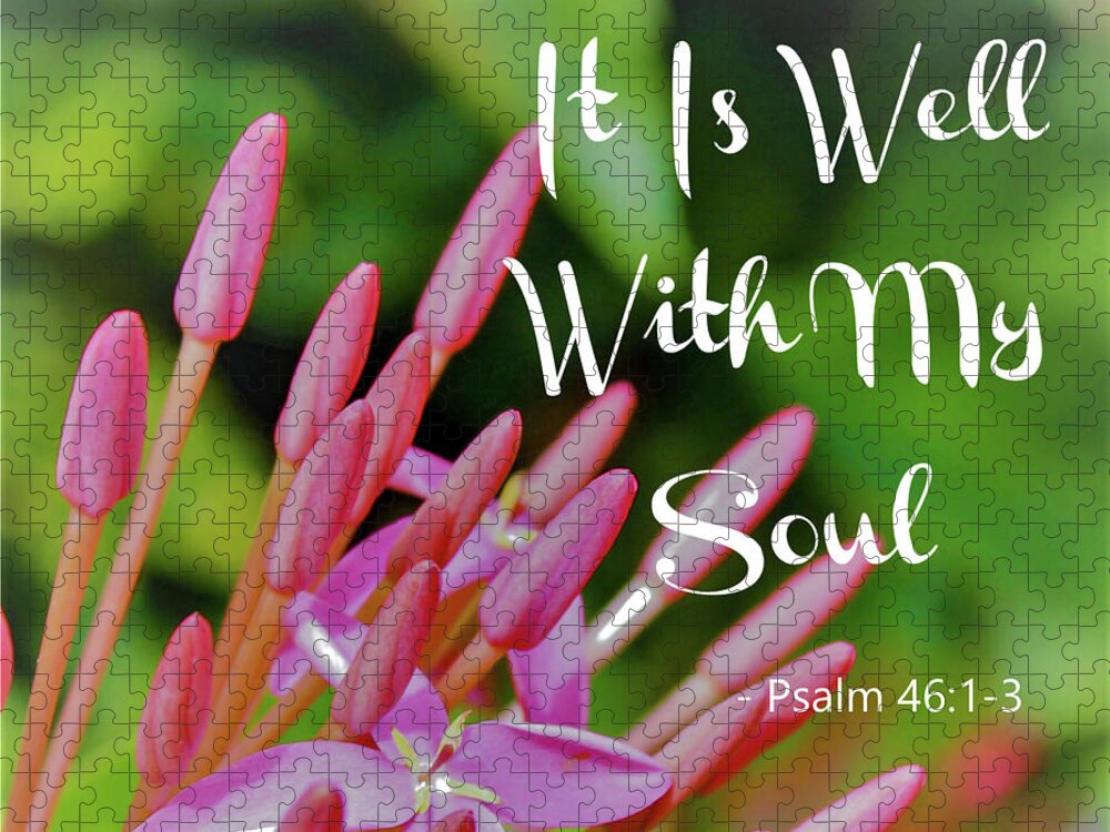 Scripture Jigsaw Puzzle featuring the photograph It Is Well With My Soul  by Joanne Carey