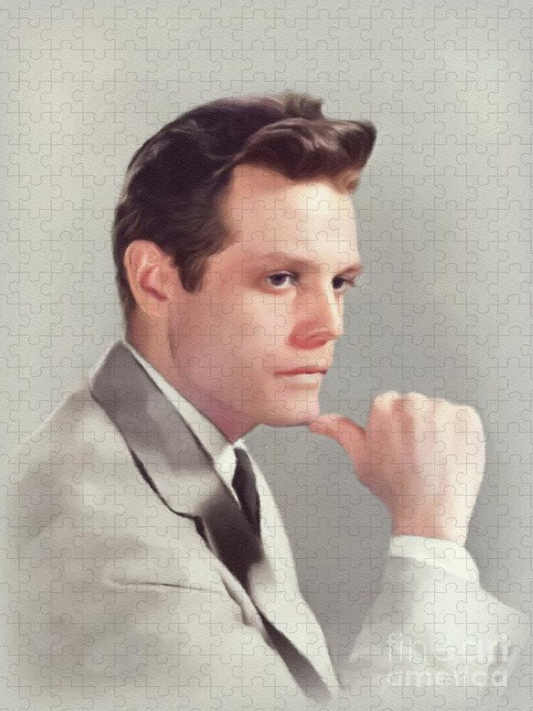 Jack Jigsaw Puzzle featuring the painting Jack Lord, TV Star by Esoterica Art Agency