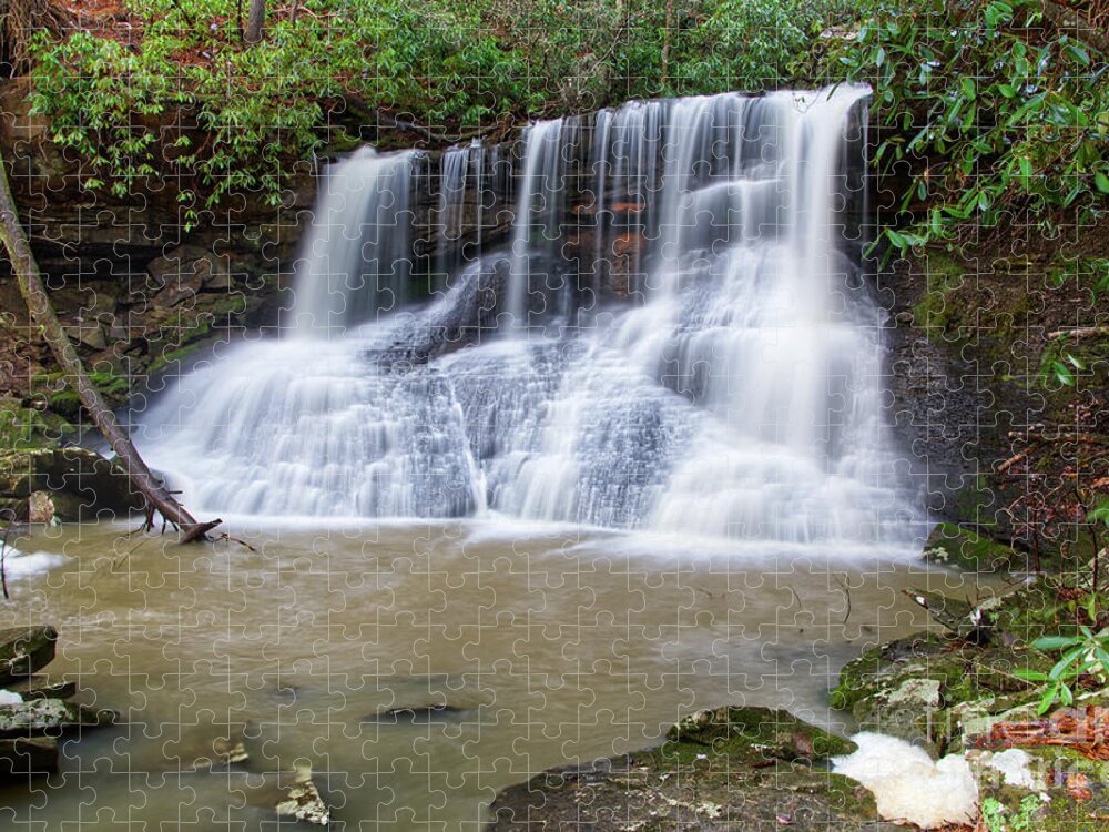 Jack Rock Falls Jigsaw Puzzle featuring the photograph Jack Rock Falls 21 by Phil Perkins