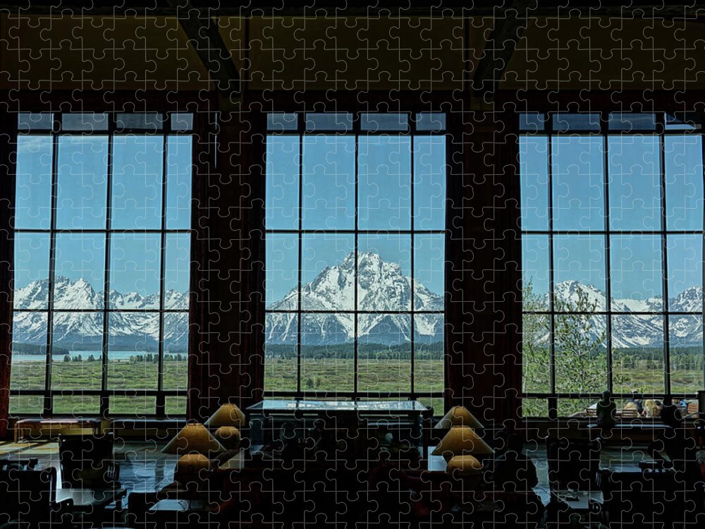 Jackson Lake Lodge Jigsaw Puzzle featuring the photograph Jackson Lake Lodge by David Armstrong