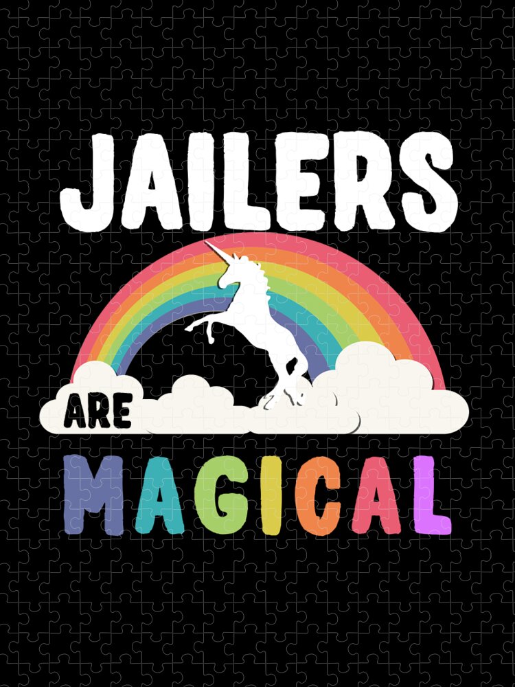 Funny Jigsaw Puzzle featuring the digital art Jailers Are Magical by Flippin Sweet Gear