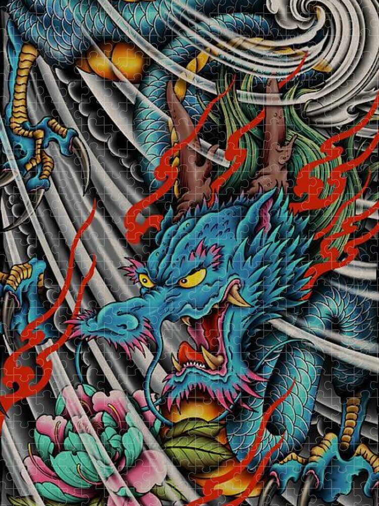 Dragon Tattoo Jigsaw Puzzles - Fine Art America