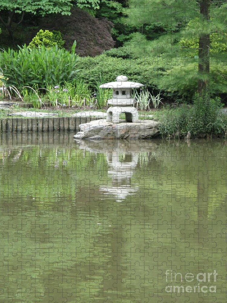 Lake Jigsaw Puzzle featuring the photograph Japanese Garden in North Carolina by World Reflections By Sharon