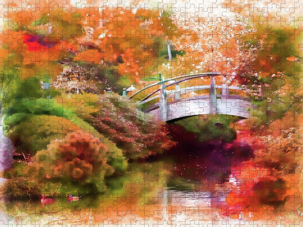 Japanese Garden Jigsaw Puzzle featuring the photograph Japanese Garden by Pam Rendall