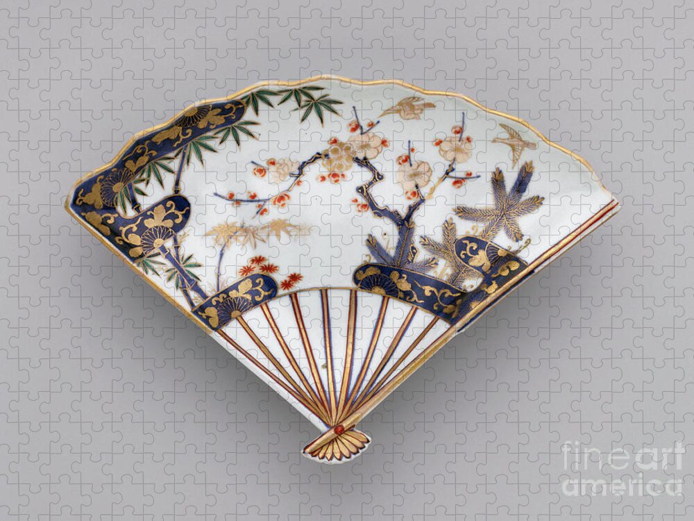 18th Century Jigsaw Puzzle featuring the ceramic art Japanese Porcelain Dish by Granger