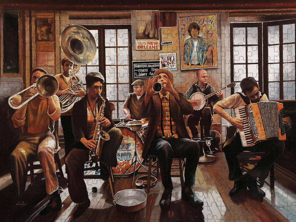 Jazz Jigsaw Puzzle featuring the photograph jazz for S by Guido Borelli
