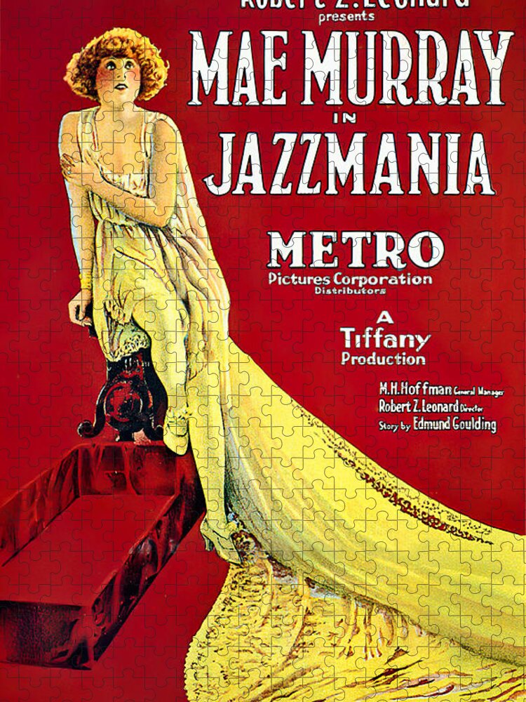 Mae Jigsaw Puzzle featuring the mixed media ''Jazzmania'' - 1923 by Movie World Posters