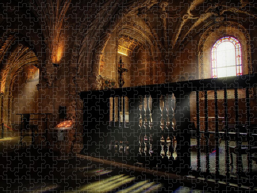 Jeronimos Jigsaw Puzzle featuring the photograph Jeronimos Chapel by Micah Offman